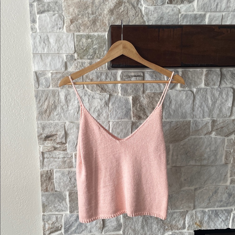 Pink Hand Knit Women's Top
